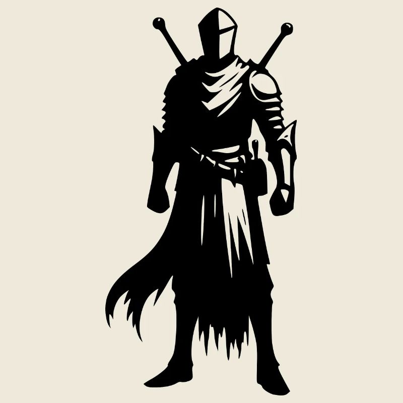 Ritter Krieger mit Schwert und Schild