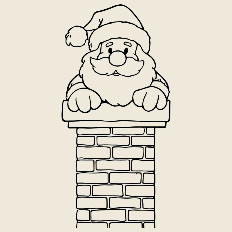 Cheminée du Père Noël Drôle