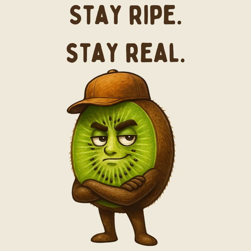 Kiwi au chapeau : Restez mûr Restez authentiques