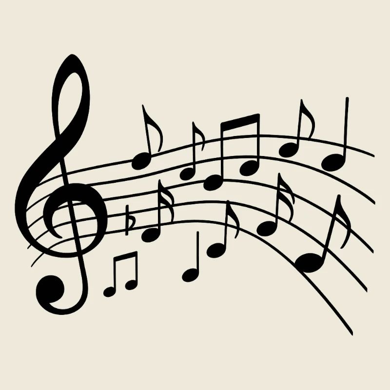 Musical Notes Variant 2 Black