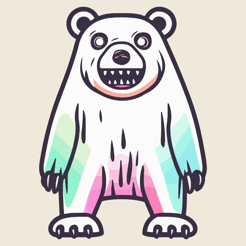 Eisbär Halloween Comic Zombie