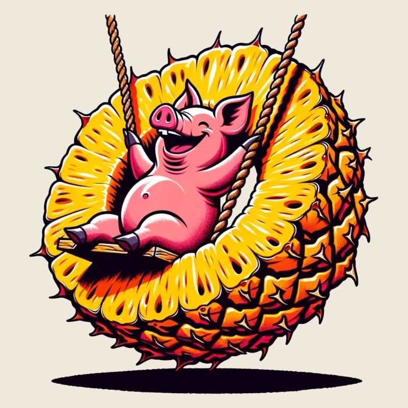 Ananas Schaukel Schweinchen