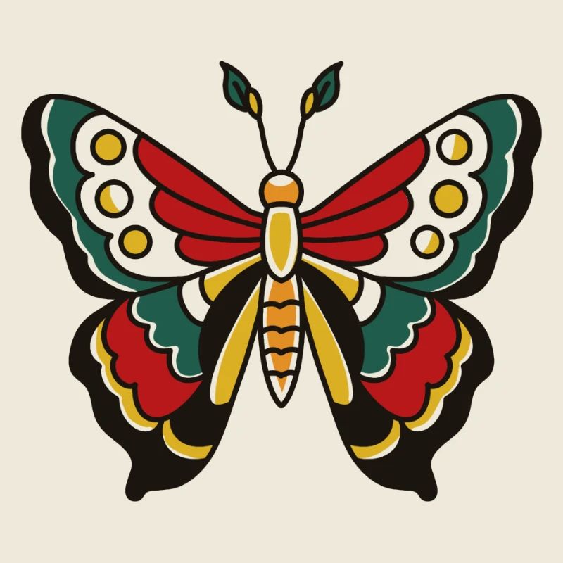 Illustration de papillon Papillon Coloré Moderne