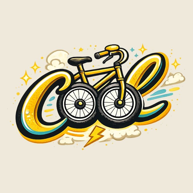 Cool Fahrrad-Comic Artwork