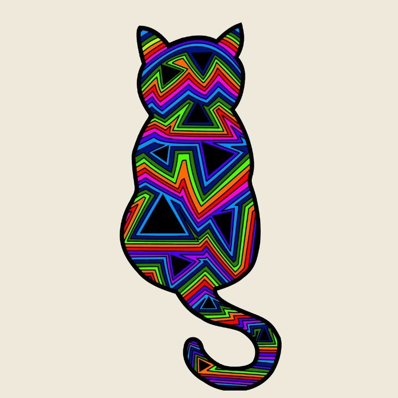 Psychedelische Katze