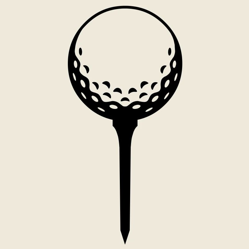 Golfball auf Tee – einfärbbar