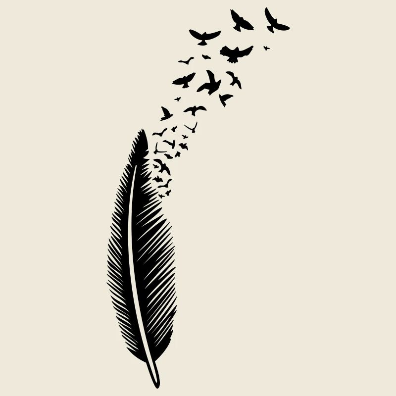 Feder und Vögel Vogelschwarm