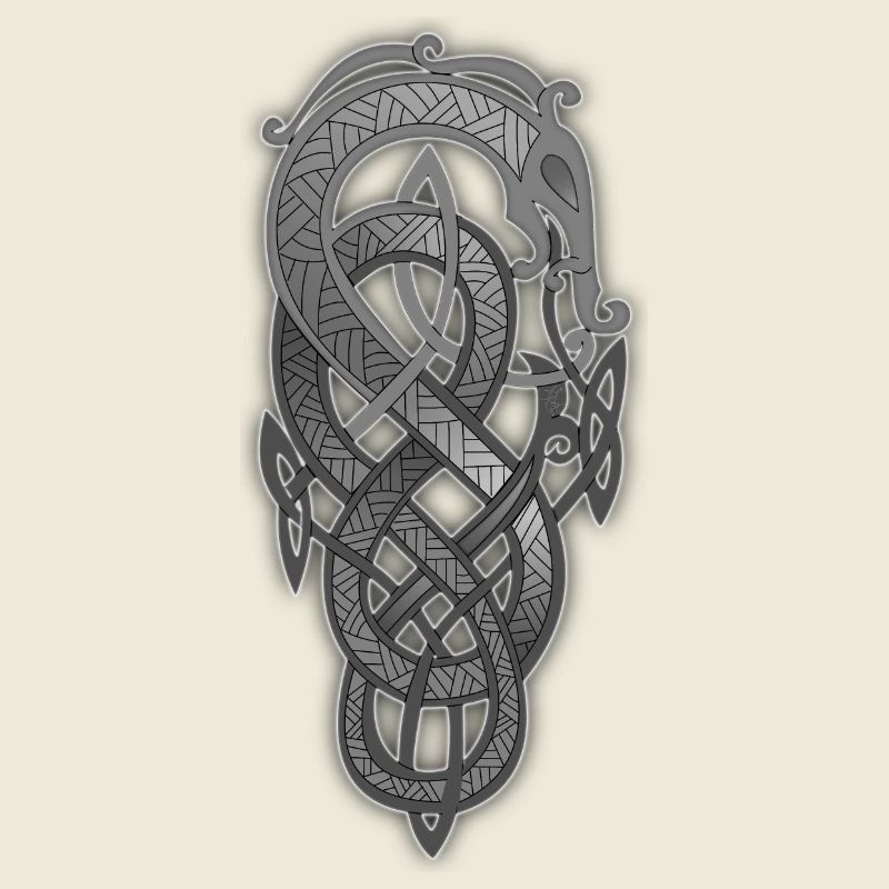 Black Metallic Celtic Knot