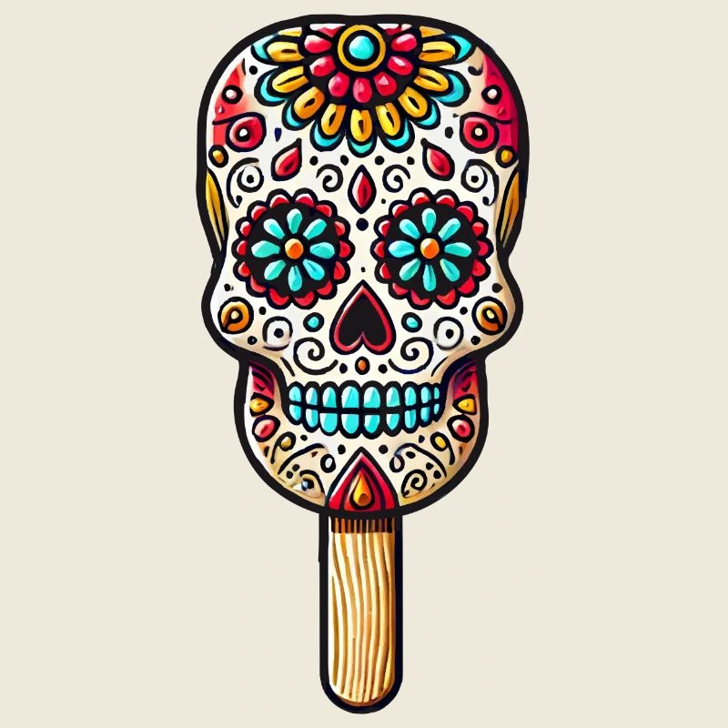 witziges Skull-Eis-Motiv - Día de Muertos