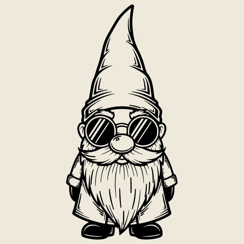 Cooler Wichtel mit Sonnenbrille