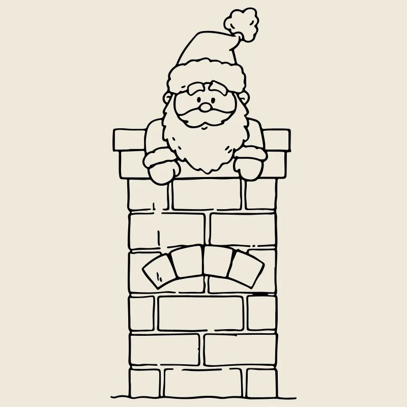 Weihnachtsmann Schornstein Weihnachten