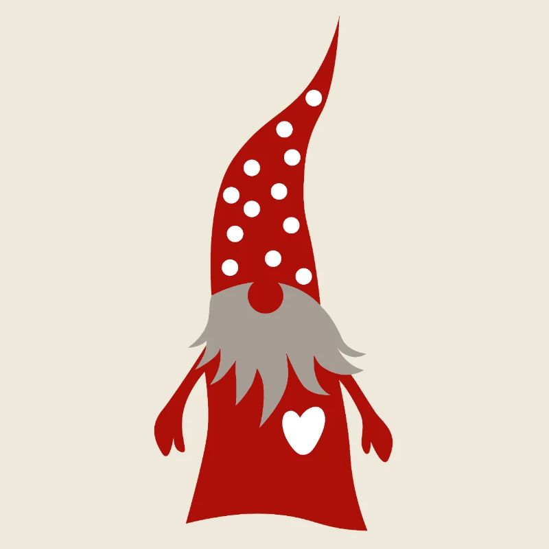 Gnome Red Heart Dots Dots Christmas Decoration