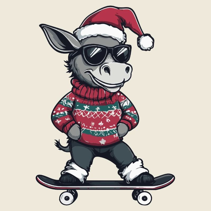 Donkey Christmas Funny