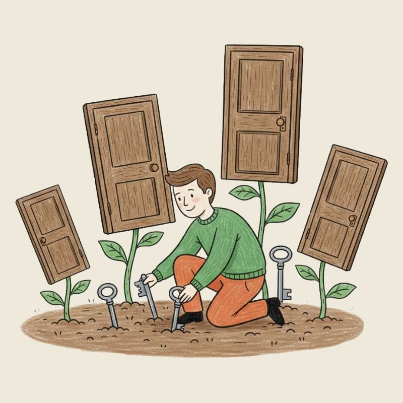 Gärtner wächst Türen