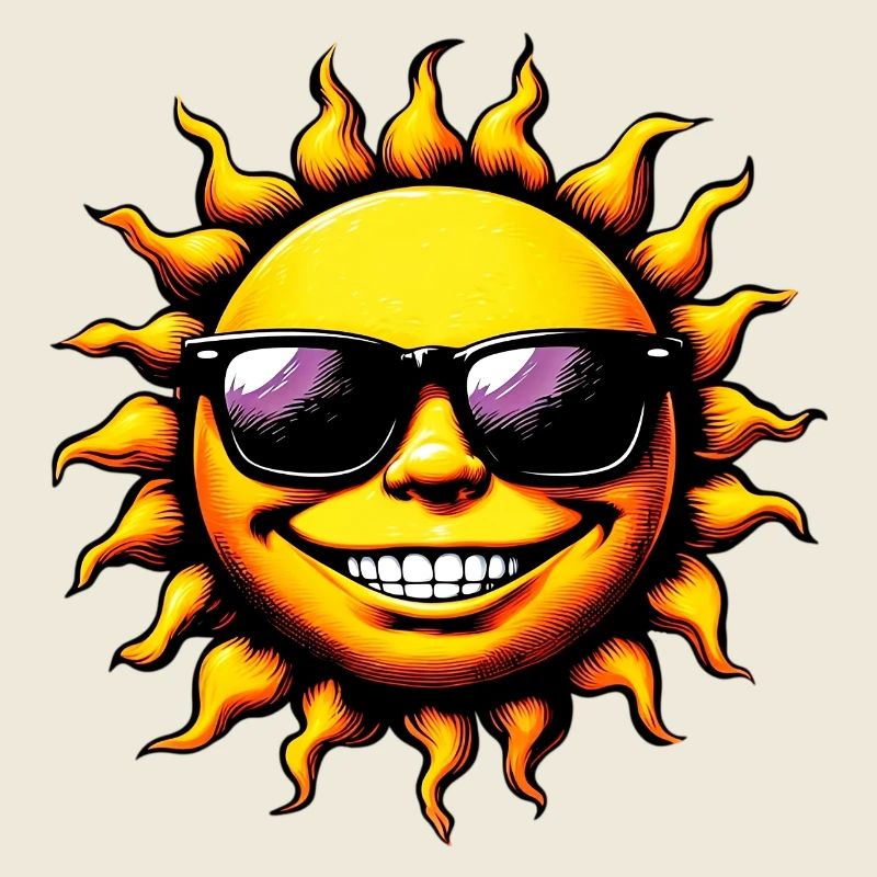 Sonne mit Sonnenbrille