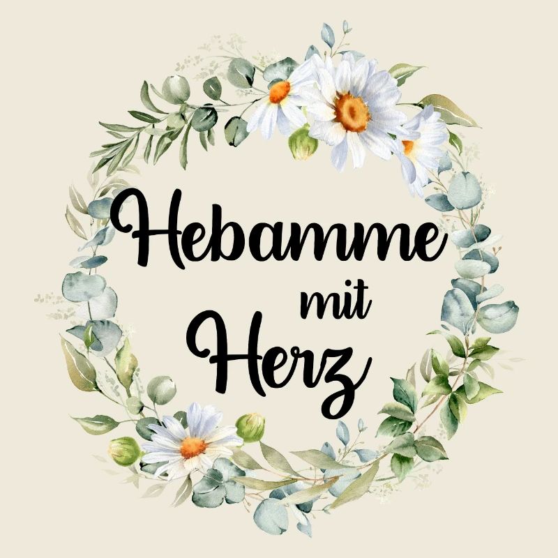 Hebamme mit Herz - personalisierbares Design