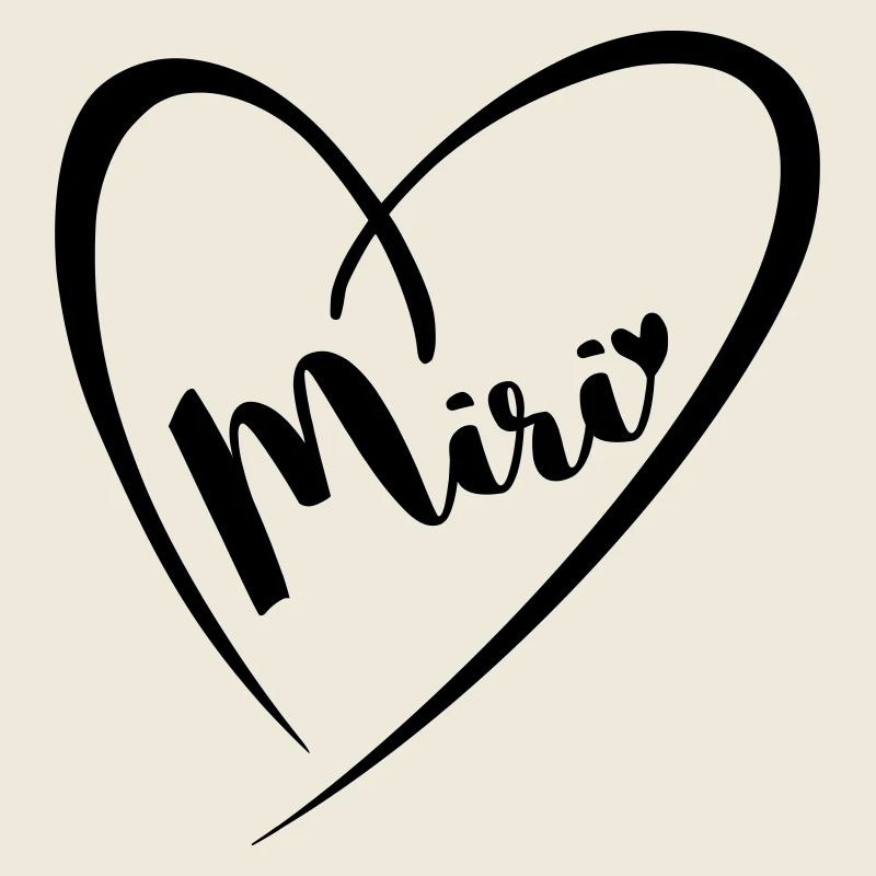 Miri nom prénom dans le cadre du coeur