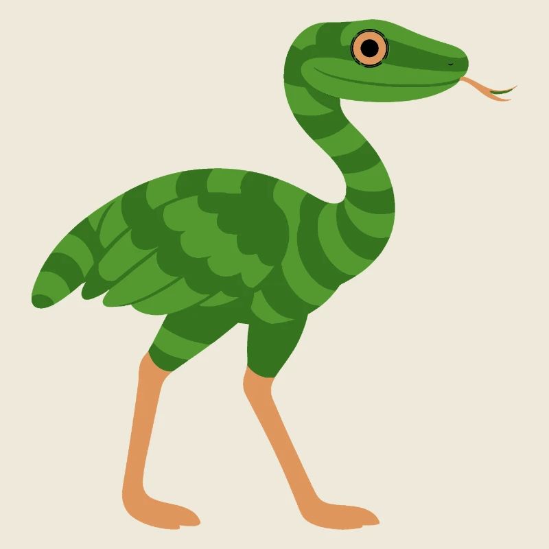 The ostrich snake, the snake that runs!