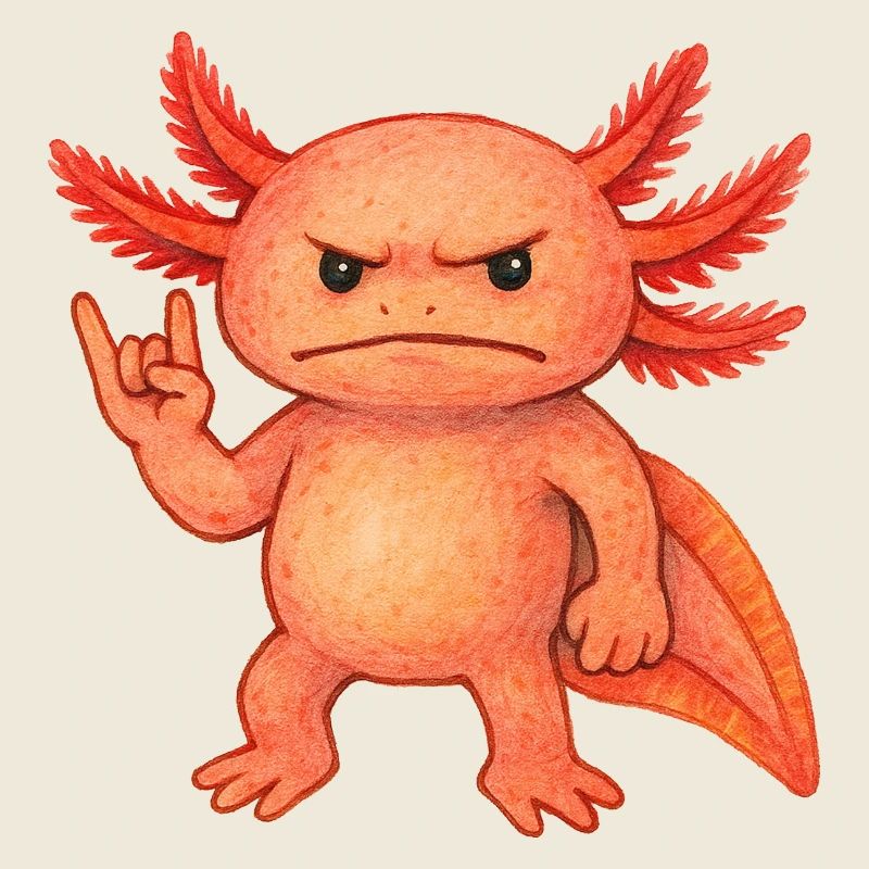 Crimson Ember Axolotl 