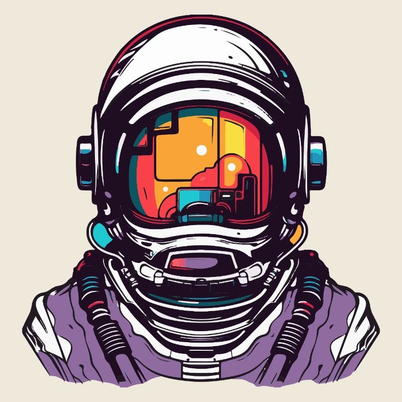 Casque de bande dessinée d’astronaute