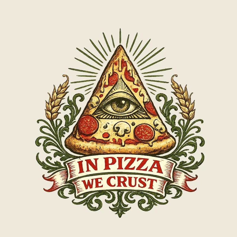 Motto der Pizza Pyramid Augenkruste