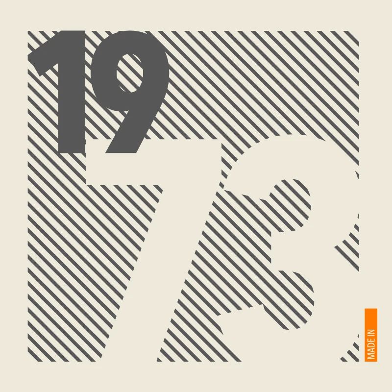 Made in 1973 Retro Modernist Design Birthday Gift