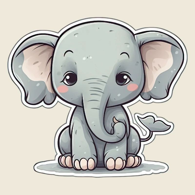 Whimsical Baby Elephant Charm