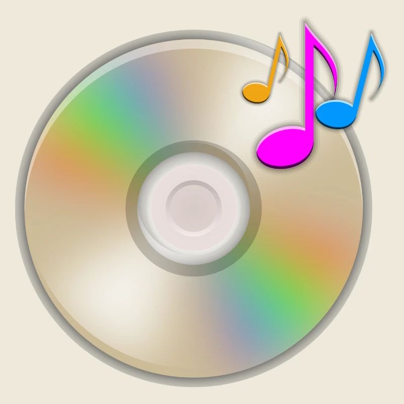 Musik CD schwebende Noten