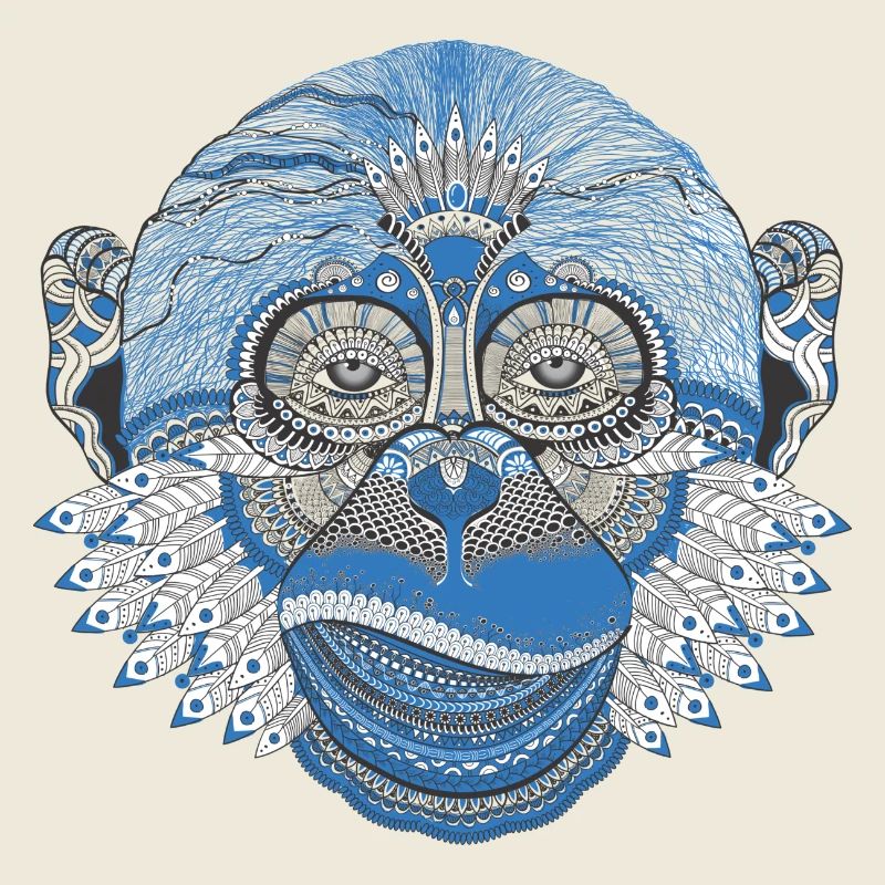 Abstrakter Affe Geschenk Geschenkidee