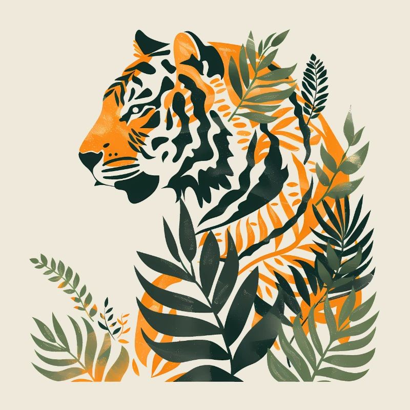 Tiger Leaf Silhouette