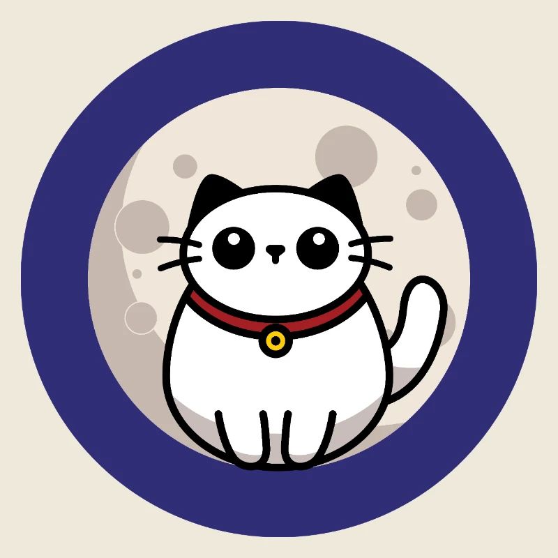 Le chat sur la lune
