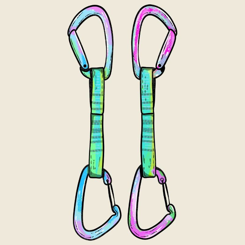 Rock climbing quickdraws