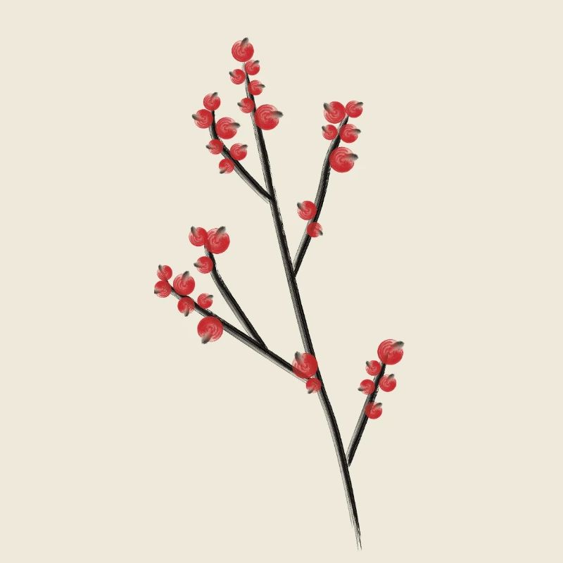 Red berry branches
