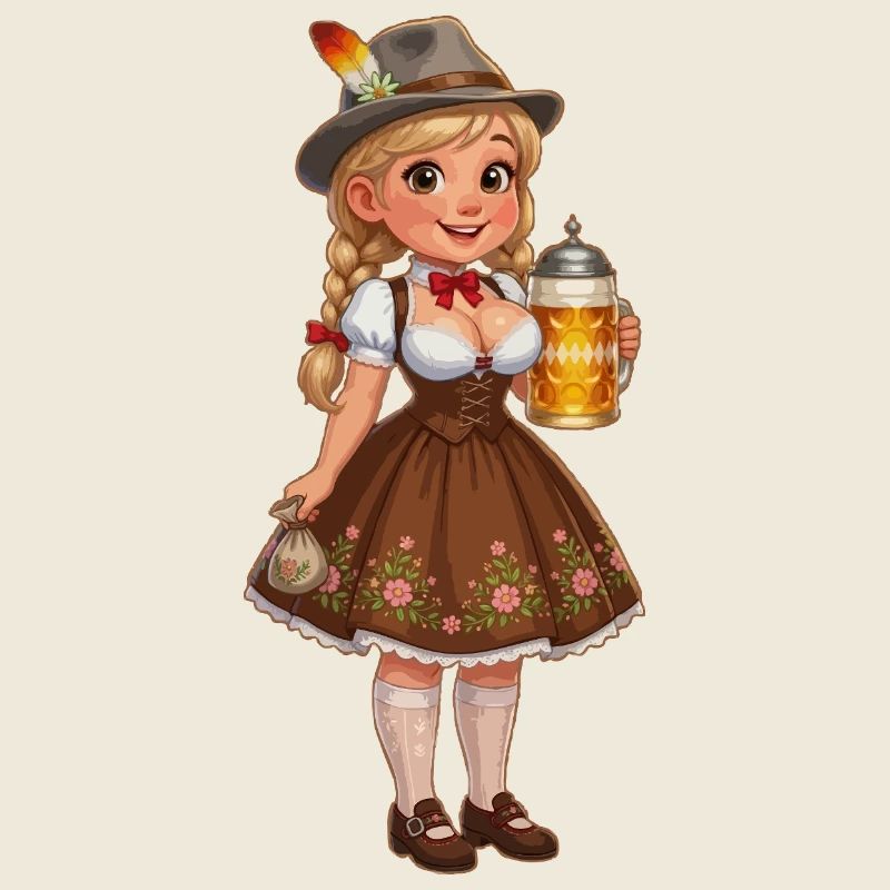 Dirndl Bavaroise Octobre Fêtard