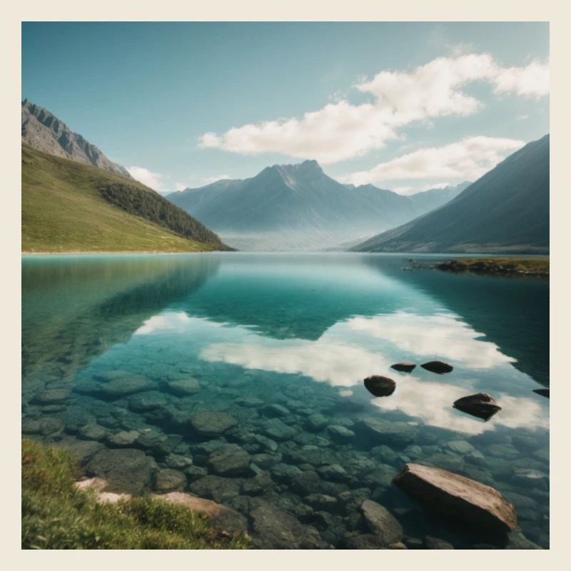 Bergpanorama mit See