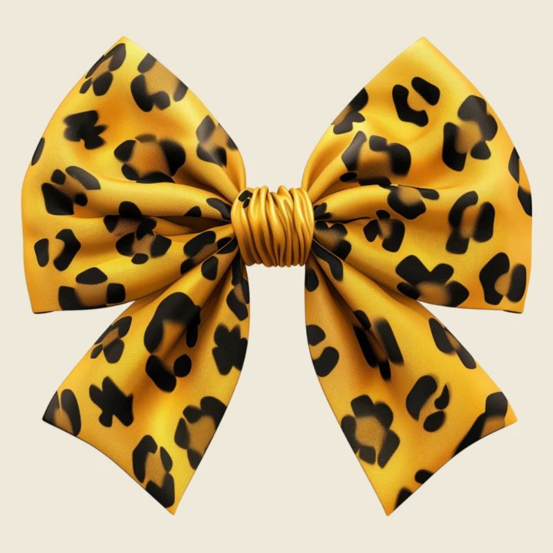 Chic T-shirt with Leopard Bow