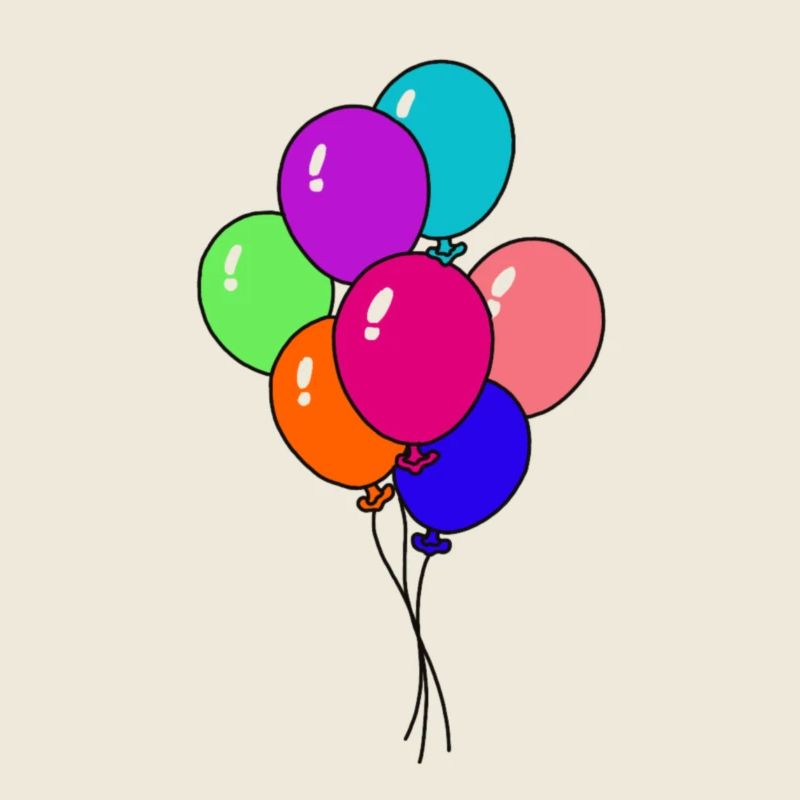 Festliche Regenbogenballons
