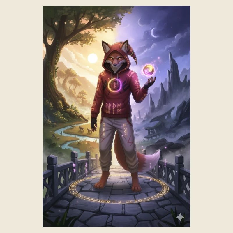 Fox in the moonlight