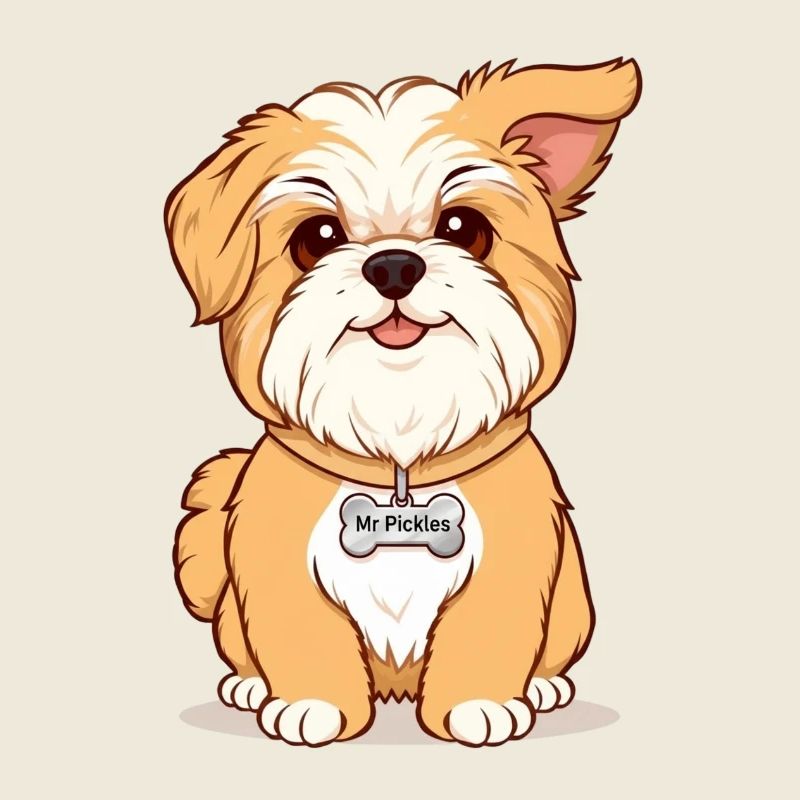 Portrait adorable de M. Pickles à Lhassa Apso