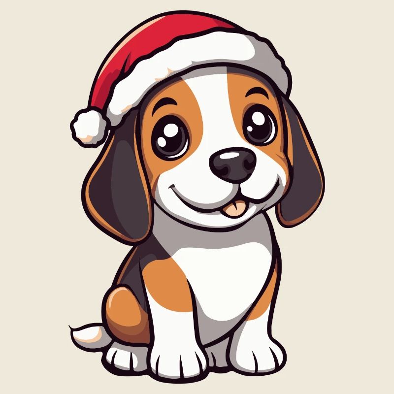 Beagle chien Noël mignon
