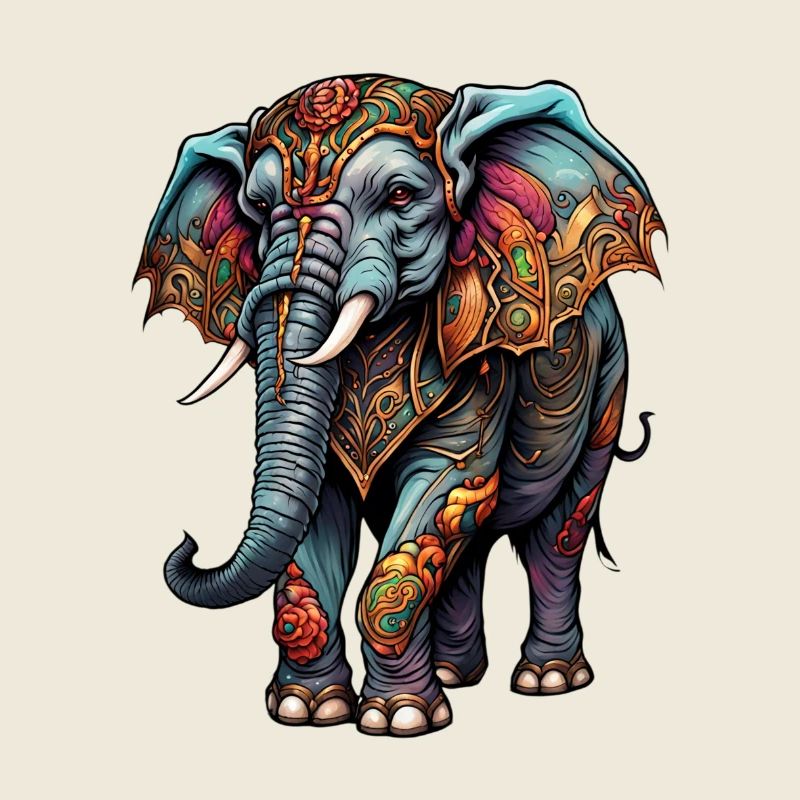 Ornament Elefant Kunst