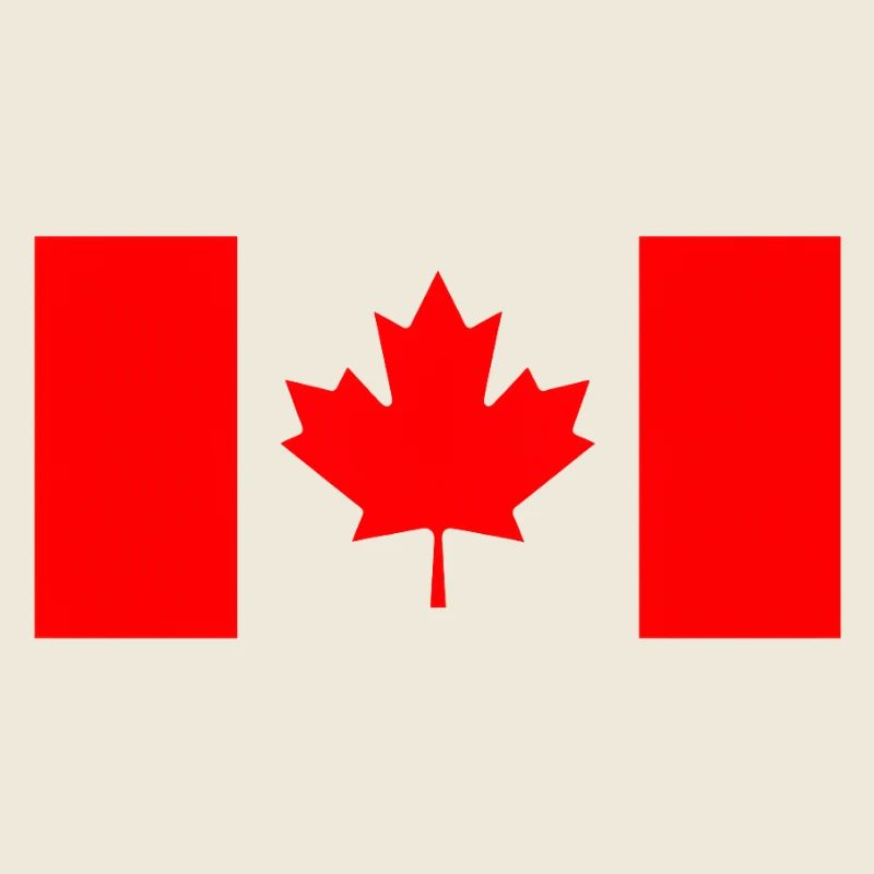 Drapeau Canadien Rouge Stylisé