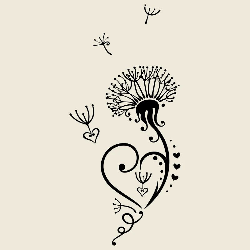 Löwenzahn, Valentinstag, dandelion, hearts