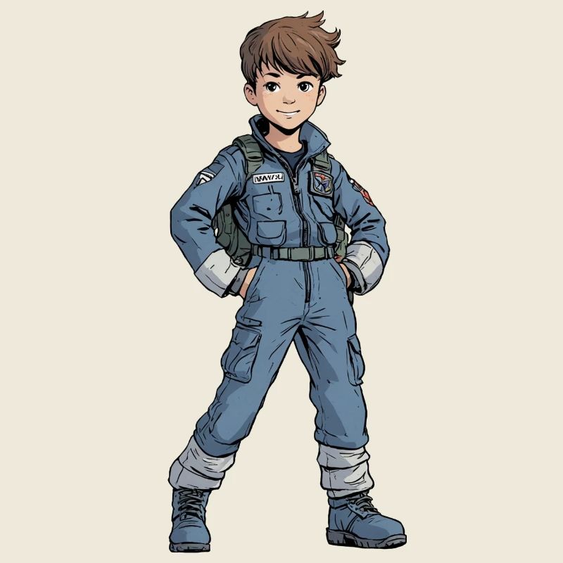 Vintage Comic Kampfpilot