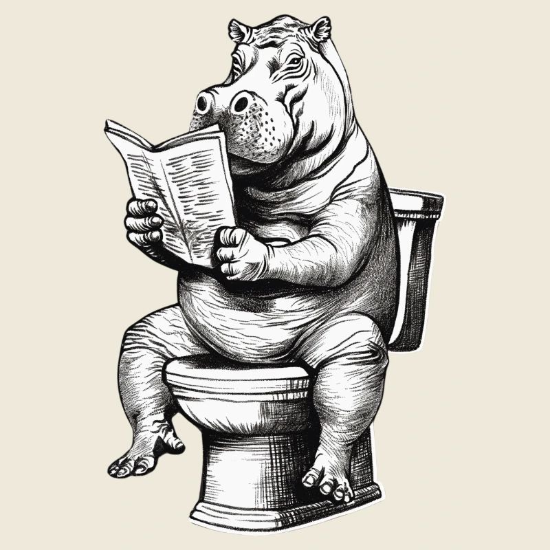 Comfortable reading on the toilet