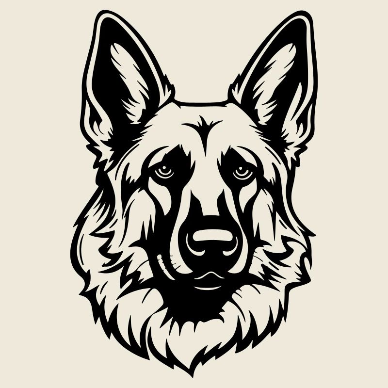German Shepherd Dog Head