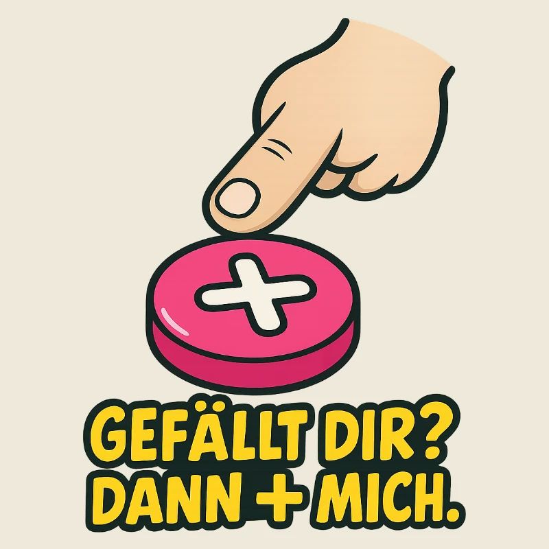 Gefällt dir? Dann + mich – Social Media Fun Shirt