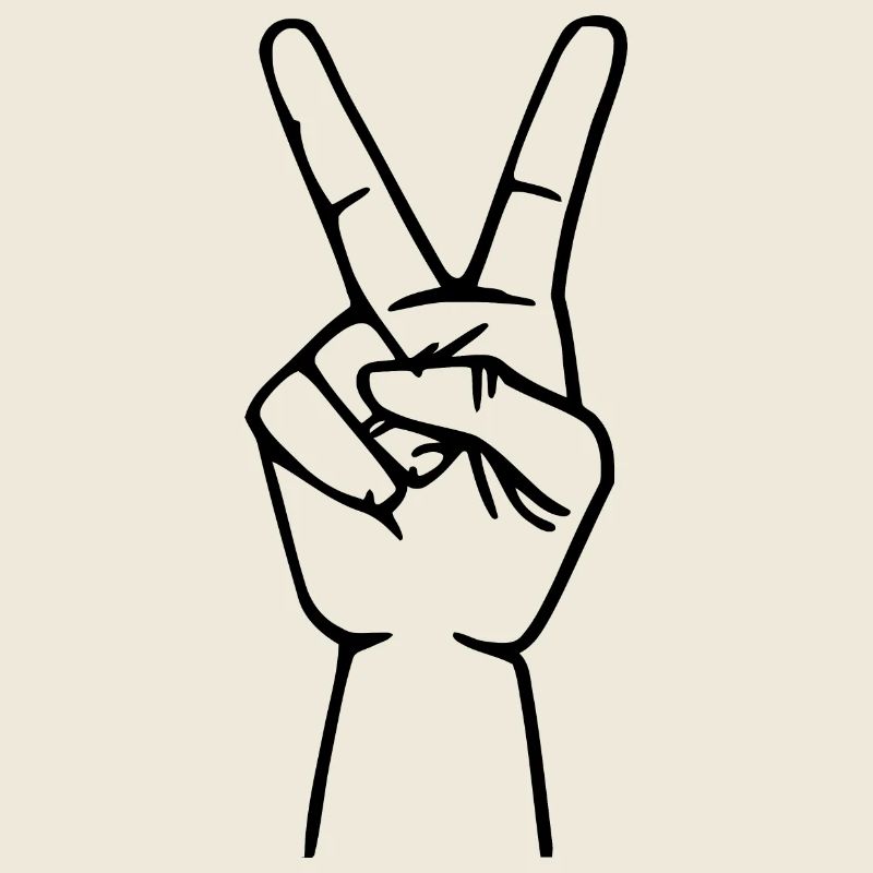 Peacezeichen siegeszeichen hand