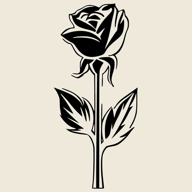 Conception simple de rose fleurie