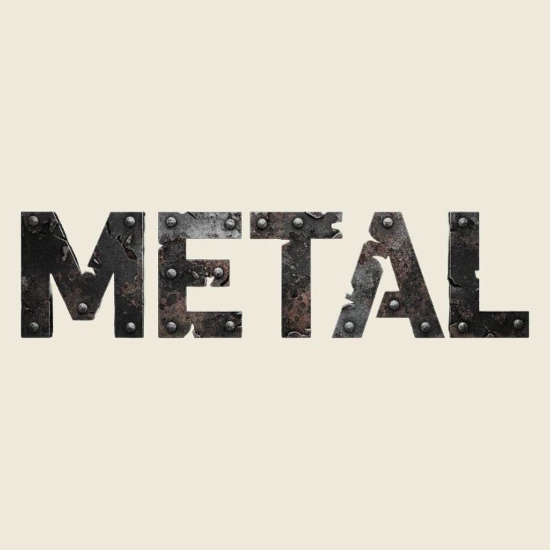 Rostiges Metallbuchstaben-Design